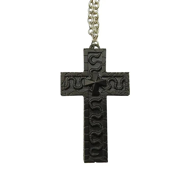 3D Printed Cross Necklace With Secret Compartment Necklace With Old Cross Pendant Gothic Punk Hip Hop Pendant Necklace Jewelry