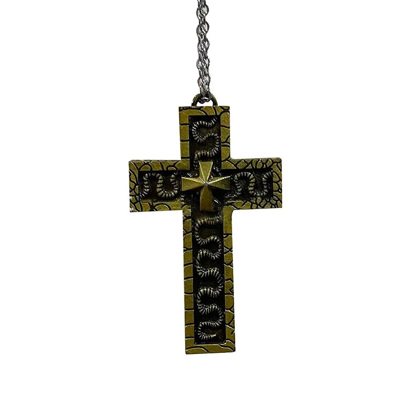 3D Printed Cross Necklace With Secret Compartment Necklace With Old Cross Pendant Gothic Punk Hip Hop Pendant Necklace Jewelry
