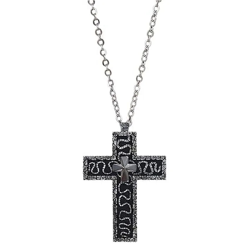 3D Printed Cross Necklace With Secret Compartment Necklace With Old Cross Pendant Gothic Punk Hip Hop Pendant Necklace Jewelry